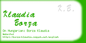 klaudia borza business card